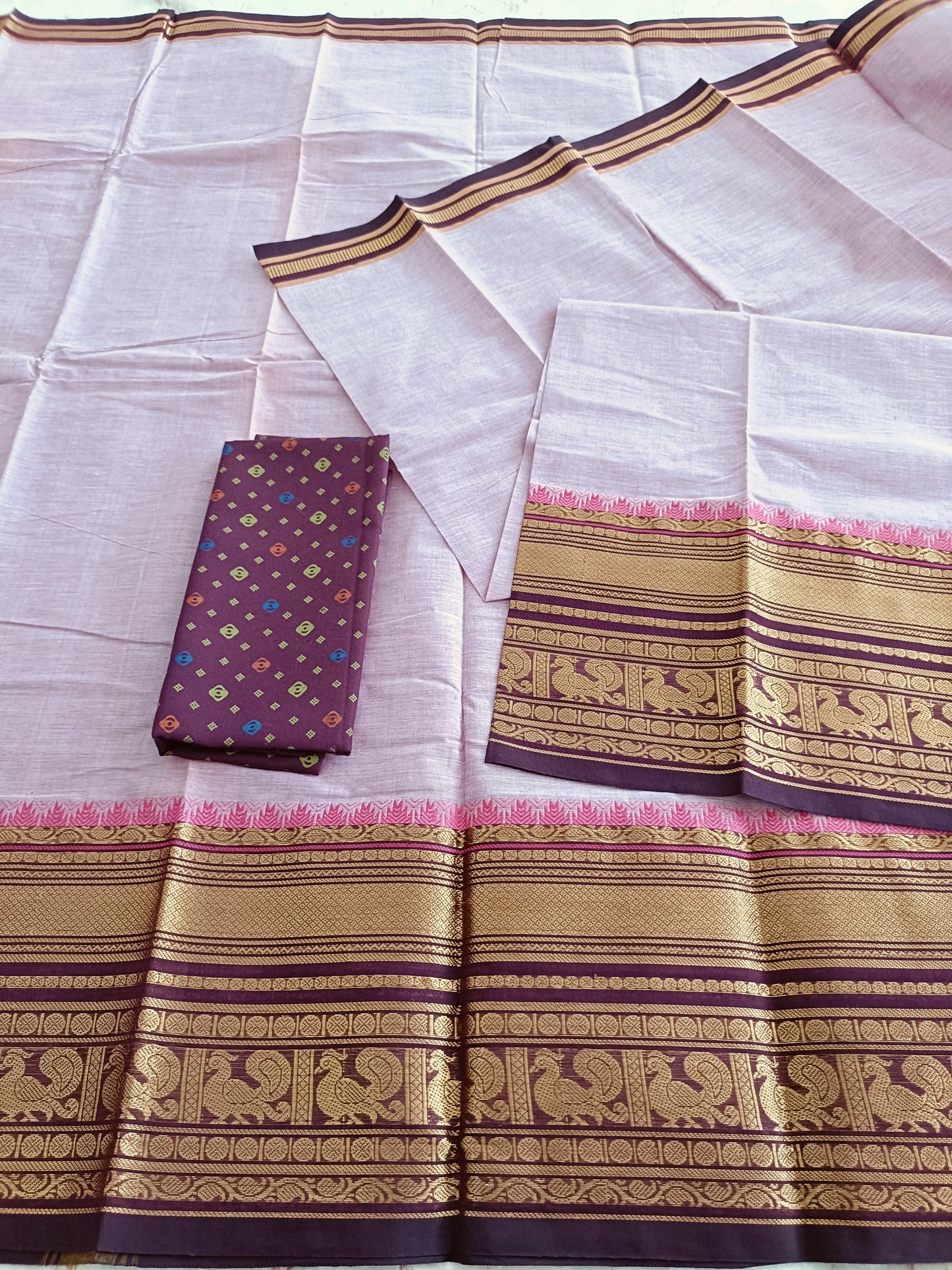 à¤šà¤¹à¤• | Chahak - Traditional Chettinadu South Cotton Saree - Saree | Tags: South Cotton
