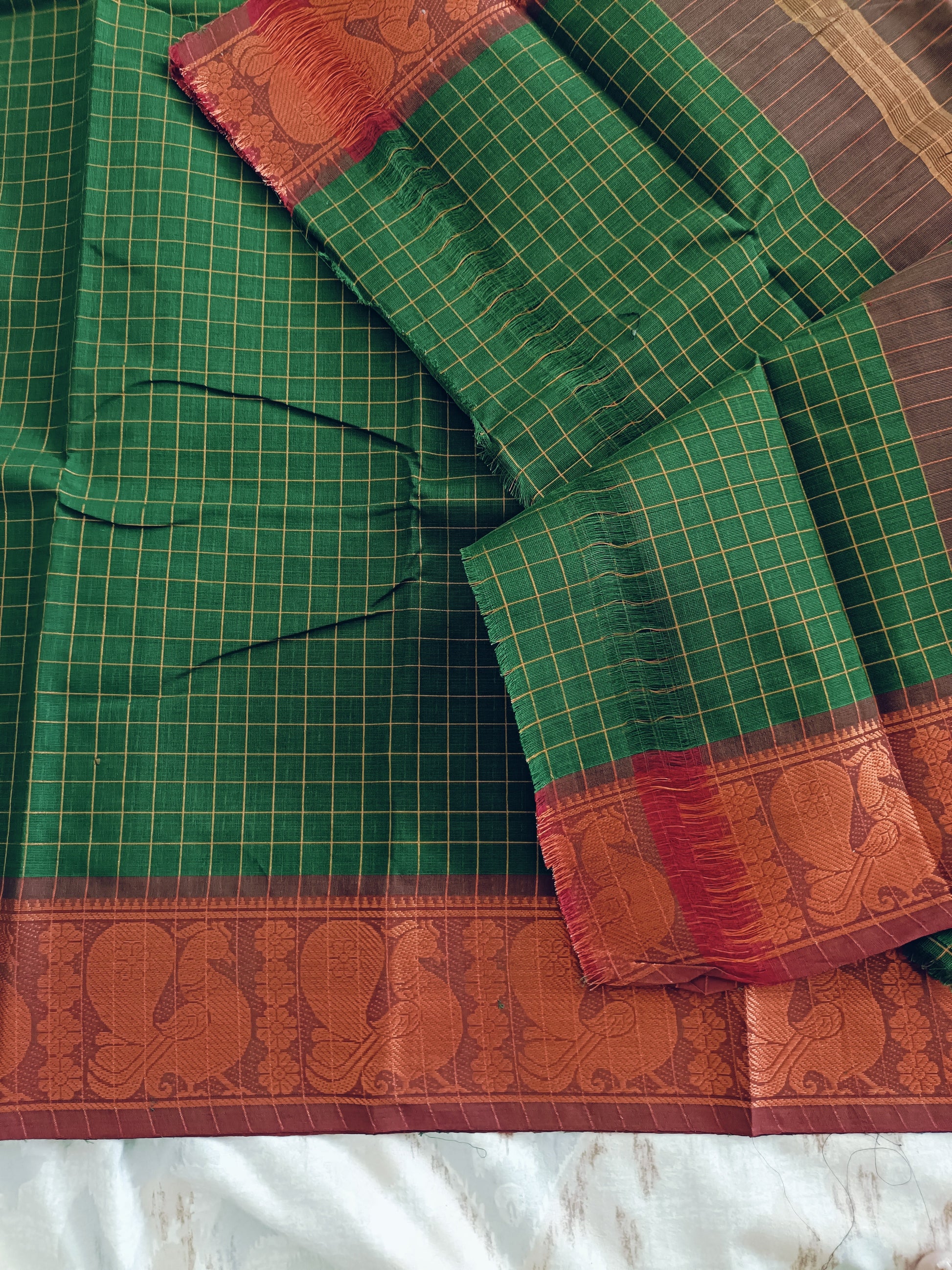 à¤¤à¤¾à¤°à¥à¤£à¤¿à¤•à¤¾ | Tarunika - Traditional Kanchi South Cotton Saree - Saree | Tags: South Cotton