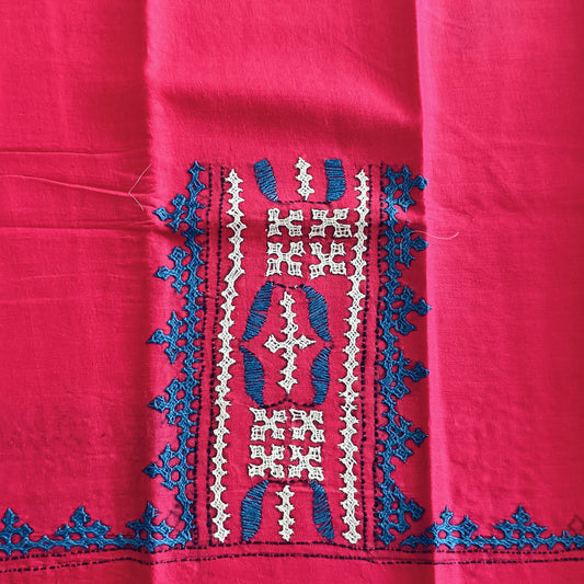 चरणरागिनी - Pure Cotton Kutchi Cotton Fabric Blouse - Fabric | Tags: Kutchi Cotton Fabric Blouse
