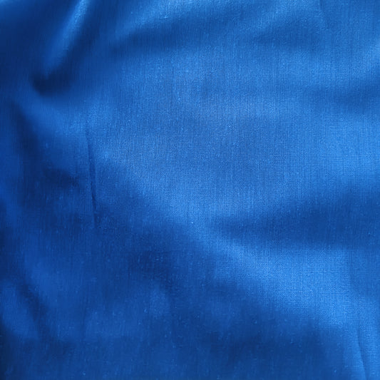 कमलिनी - Premium Royal Blue Cotton Silk Fabric - Fabric | Tags: Cotton Silk Textile
