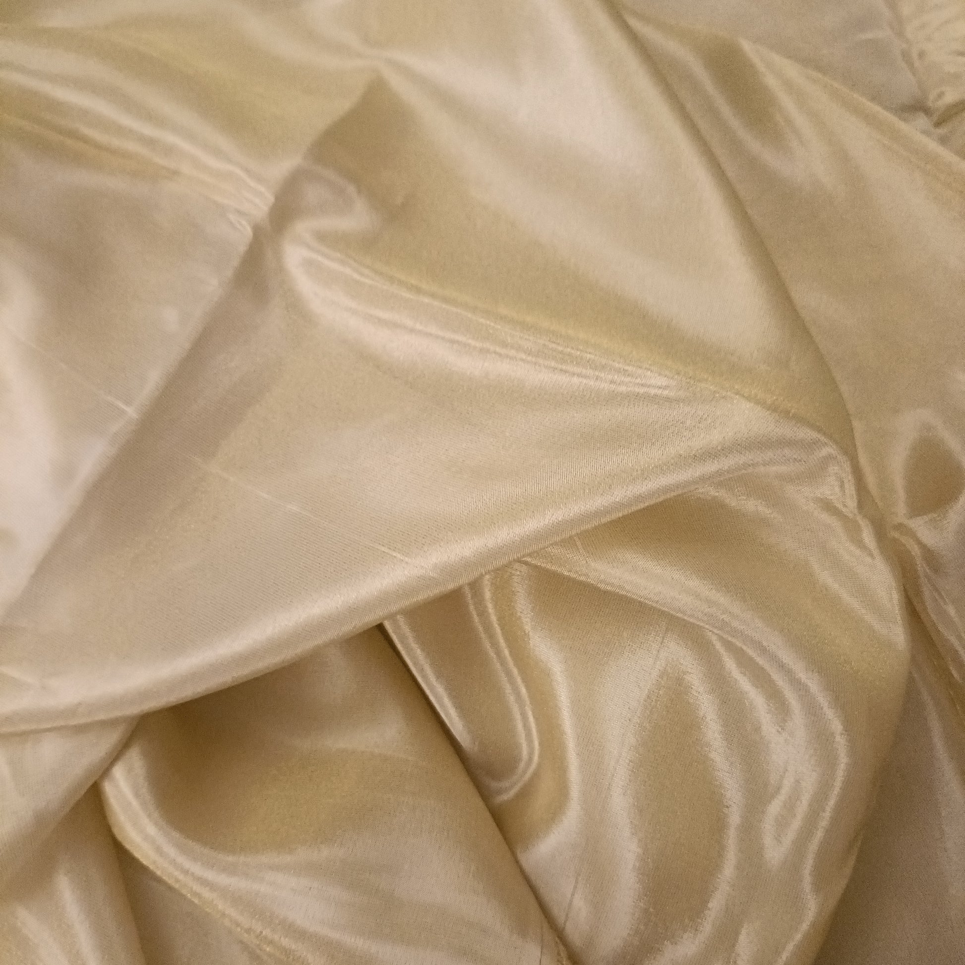 सुनहरी चमक - Premium Gold Zari Tissue Silk Fabric Plain - Fabric | Tags: Silk