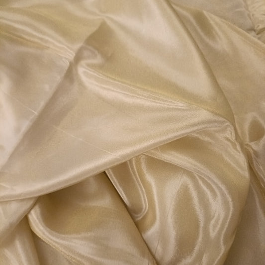 सुनहरी चमक - Premium Gold Zari Tissue Silk Fabric Plain - Fabric | Tags: Silk