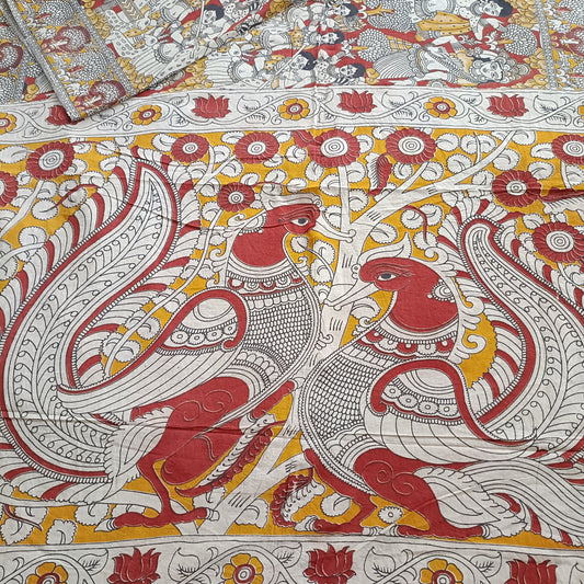 शुभपद मयूरी - Handmade Kalamkari Mul Cotton Sarees - Saree | Tags: Kalamkari Mul Cotton