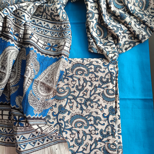 उर्वशी - Kalamkari Pure Cotton Apparel - Unstitched Apparel | Tags: Kalamkari Cotton Apparel