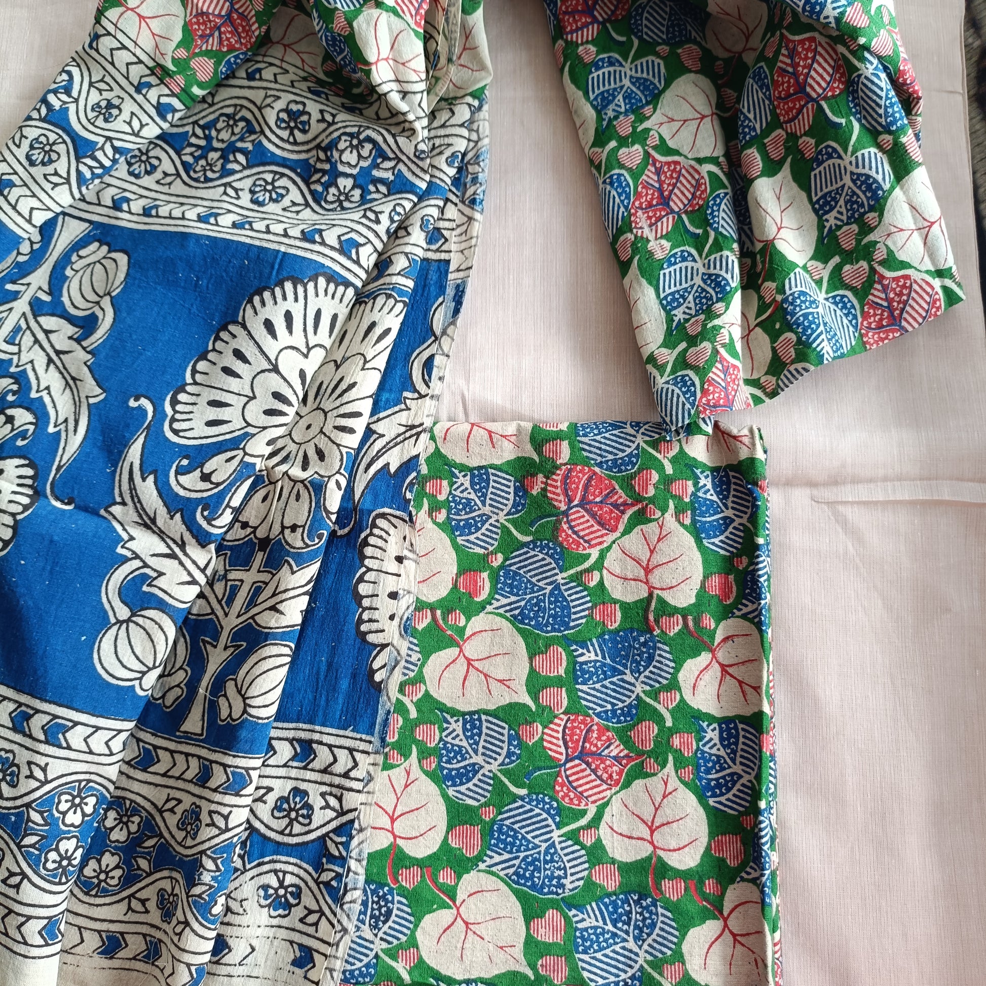 मेनका - Kalamkari Pure Cotton Apparel - Unstitched Apparel | Tags: Kalamkari Cotton Apparel