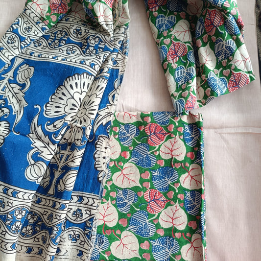मेनका - Kalamkari Pure Cotton Apparel - Unstitched Apparel | Tags: Kalamkari Cotton Apparel
