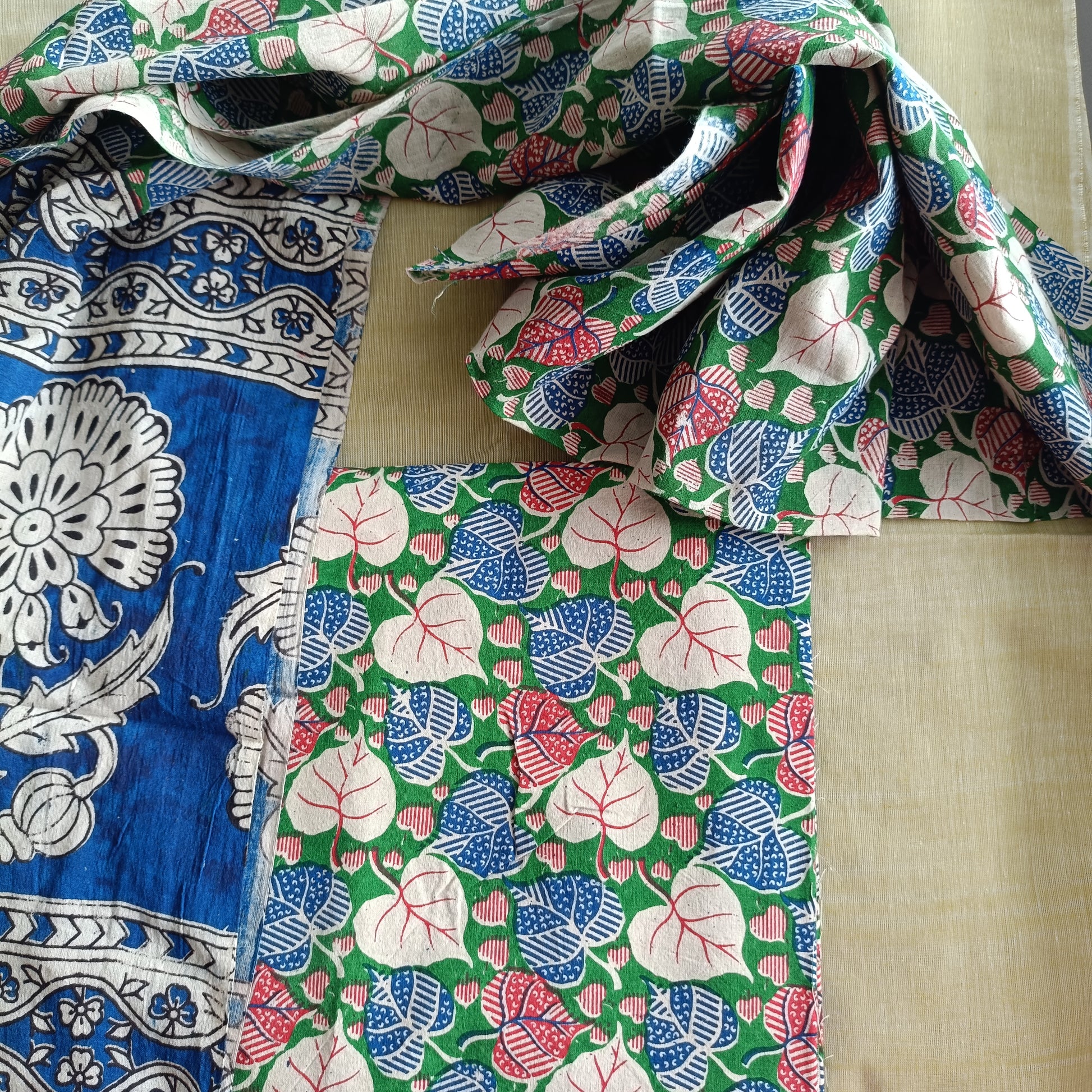 सावित्री - Kalamkari Pure Cotton Apparel - Unstitched Apparel | Tags: Kalamkari Cotton Apparel