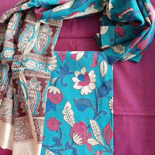 अनसूया - Kalamkari Pure Cotton Apparel - Unstitched Apparel | Tags: Kalamkari Cotton Apparel