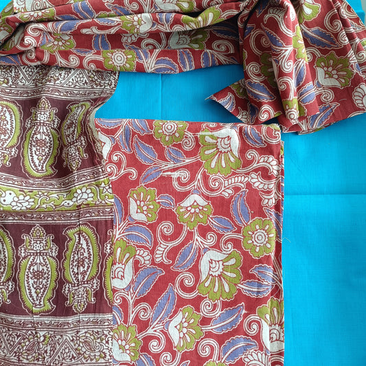 रोहिणी - Kalamkari Pure Cotton Apparel - Unstitched Apparel | Tags: Kalamkari Cotton Apparel