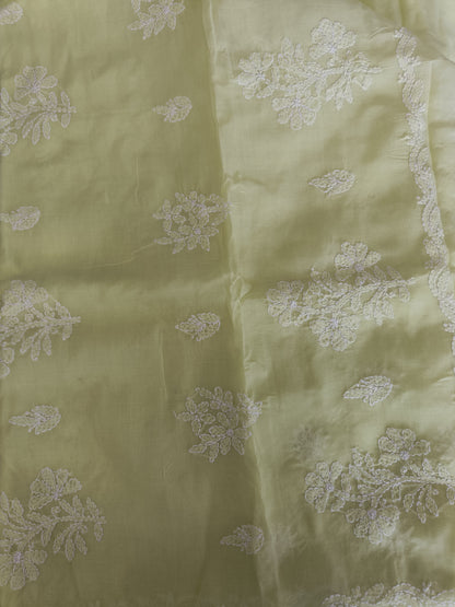 नर्मदा - Chikankari Cotton Saree