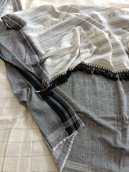 सांचा - Pure Handwoven Kala Cotton Saree - Sustainable l Organic l Ethical