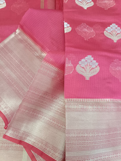राजनन्दिनी - Gorgeous Kota Doria Saree with Heavy Zari Work