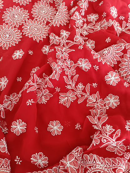 रूहानी - Soft Georgette Chikankari Saree