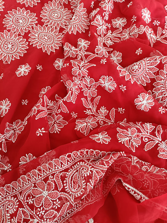 रूहानी - Soft Georgette Chikankari Saree