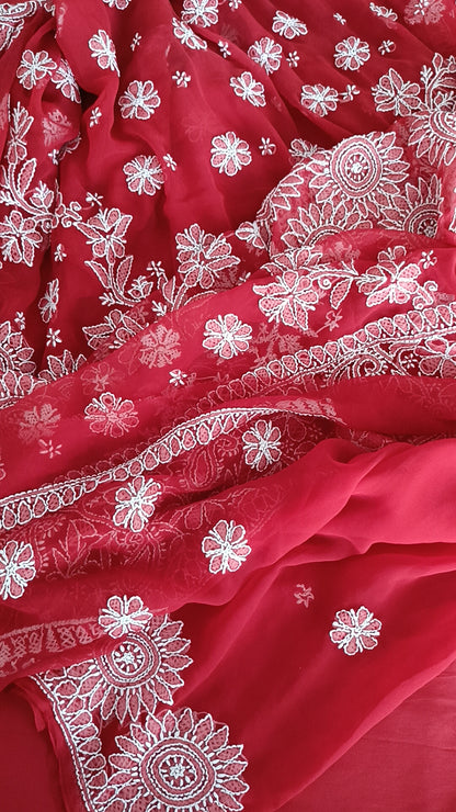 रूहानी - Soft Georgette Chikankari Saree