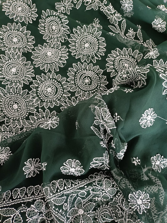 नीरजा - Soft Georgette Chikankari Saree