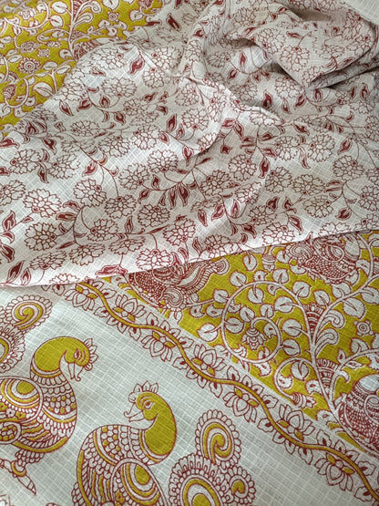 चित्रांगी - Pure Kota Handloom Cotton Handcrafted Kalamkari Saree