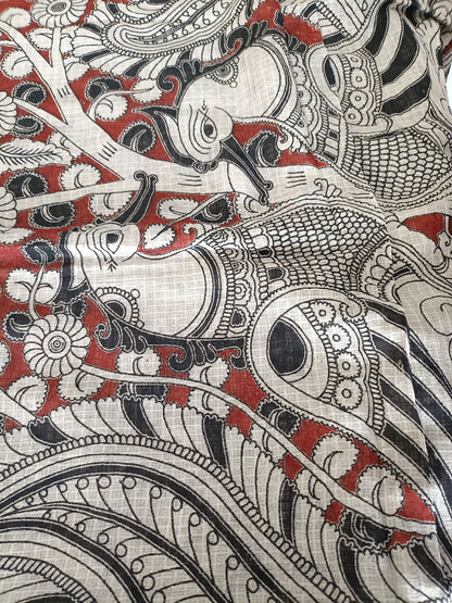 शिल्पिका - Pure Kota Handloom Cotton Handcrafted Kalamkari Saree