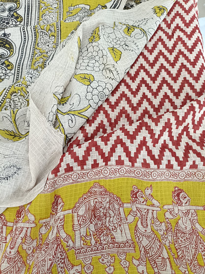 रचनिका - Pure Kota Handloom Cotton Handcrafted Kalamkari Saree