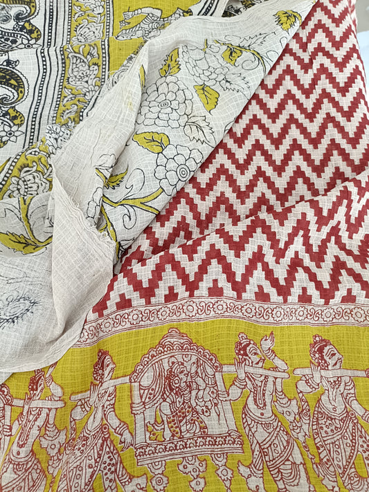 रचनिका - Pure Kota Handloom Cotton Handcrafted Kalamkari Saree