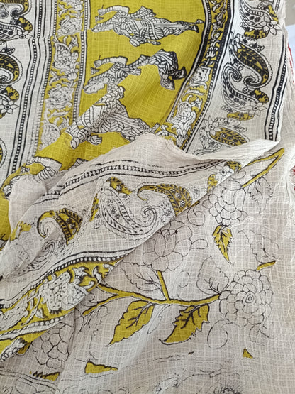 रचनिका - Pure Kota Handloom Cotton Handcrafted Kalamkari Saree