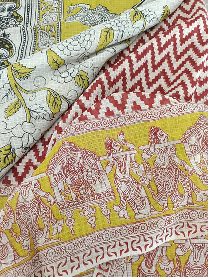 रचनिका - Pure Kota Handloom Cotton Handcrafted Kalamkari Saree