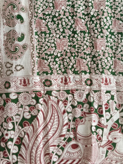 विदर्भा - Pure Kota Handloom Cotton Handcrafted Kalamkari Saree