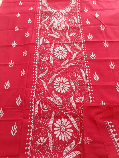 गगन – Pure Cotton Kantha Stitch Kurta Fabric