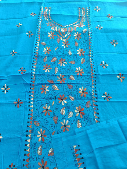 सुगंधा – Pure Cotton Kantha Stitch Kurta Fabric