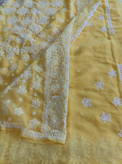 रिया - Soft Georgette Chikankari Saree