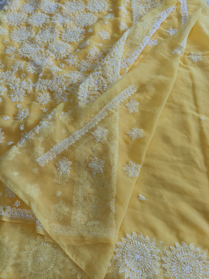 रिया - Soft Georgette Chikankari Saree