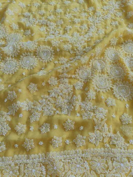 रिया - Soft Georgette Chikankari Saree
