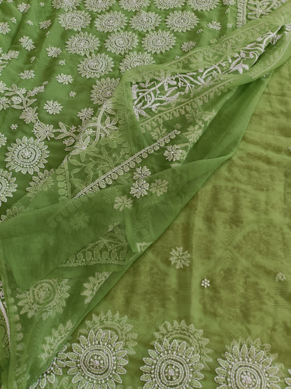 तृषा - Soft Georgette Chikankari Saree
