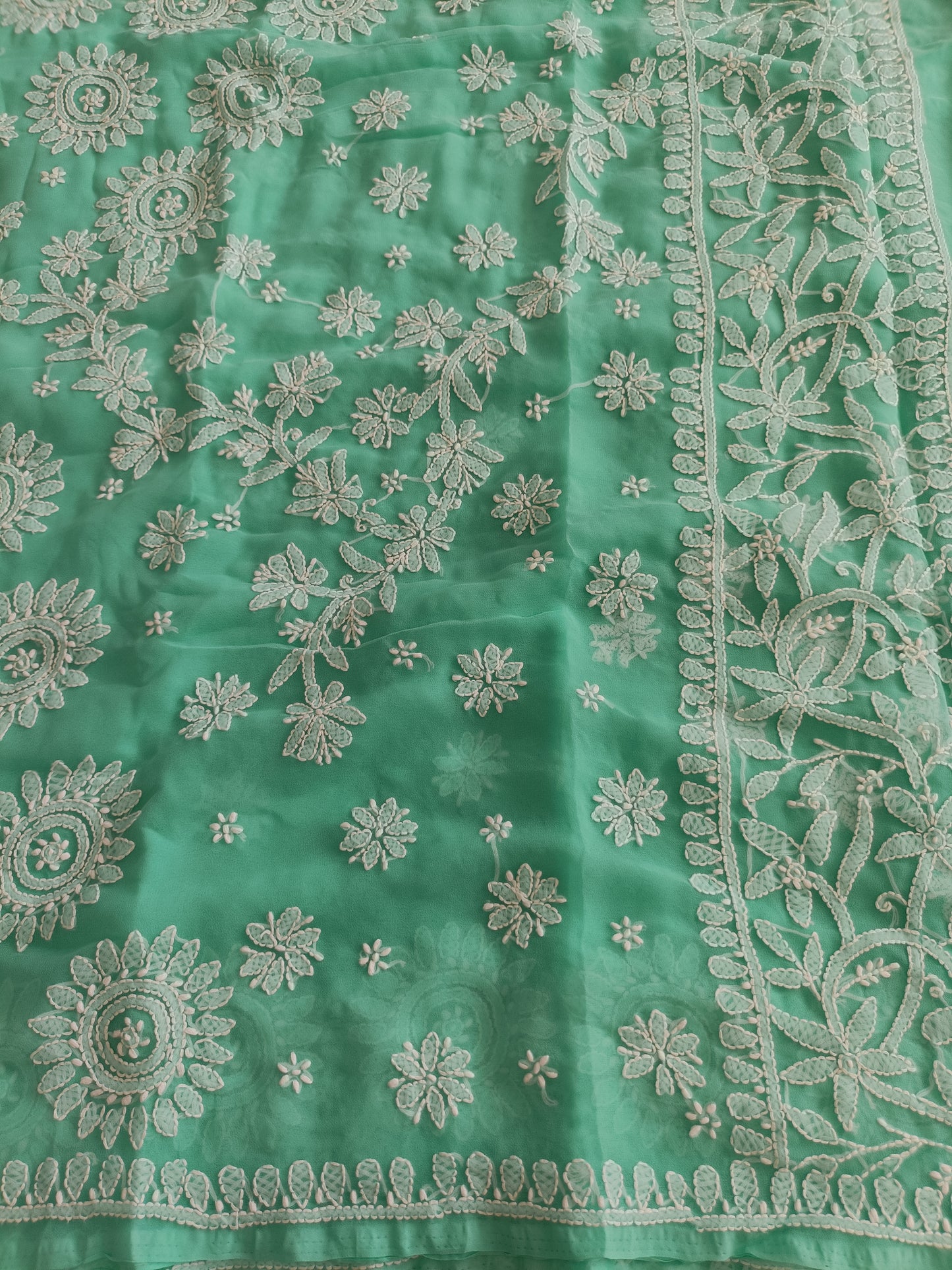 प्रियंका - Soft Georgette Chikankari Saree