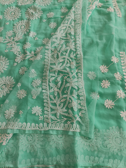 प्रियंका - Soft Georgette Chikankari Saree