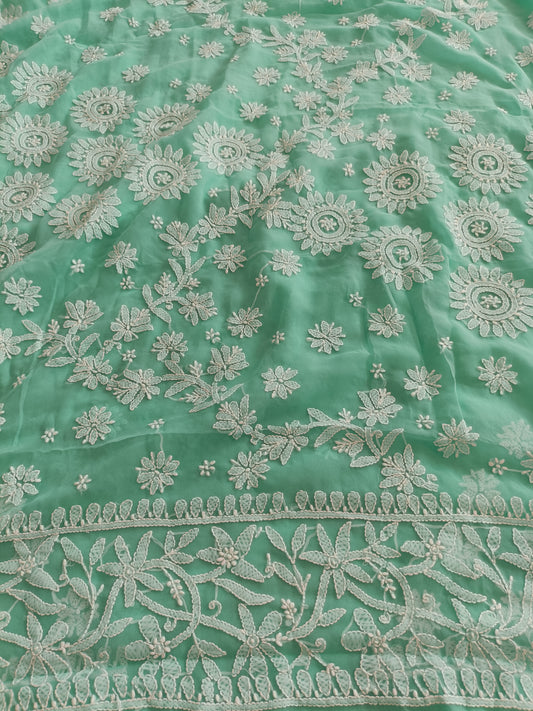 प्रियंका - Soft Georgette Chikankari Saree