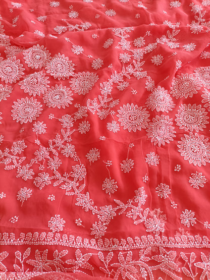 जान्हवी - Soft Georgette Chikankari Saree