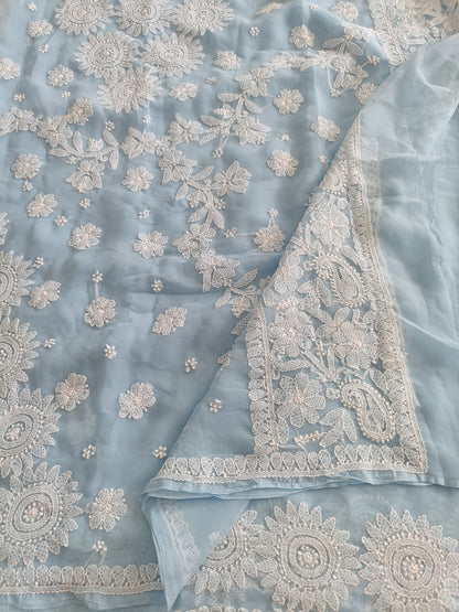 माधुरी - Soft Georgette Chikankari Saree
