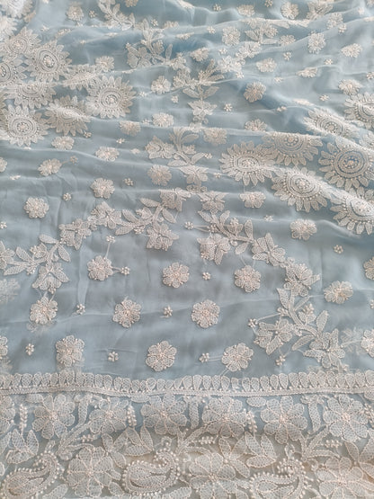 माधुरी - Soft Georgette Chikankari Saree