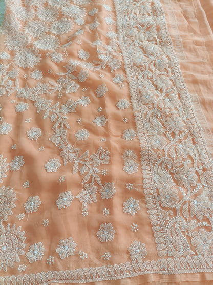 वंदना - Soft Georgette Chikankari Saree