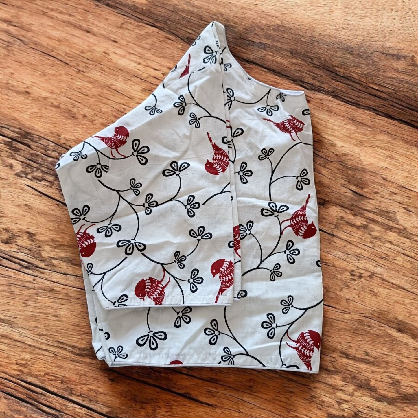 गुलरानी - Stitched Cotton Bagru Printed Blouse - Stitched Blouse | Tags: Bagru Glass Sleeves