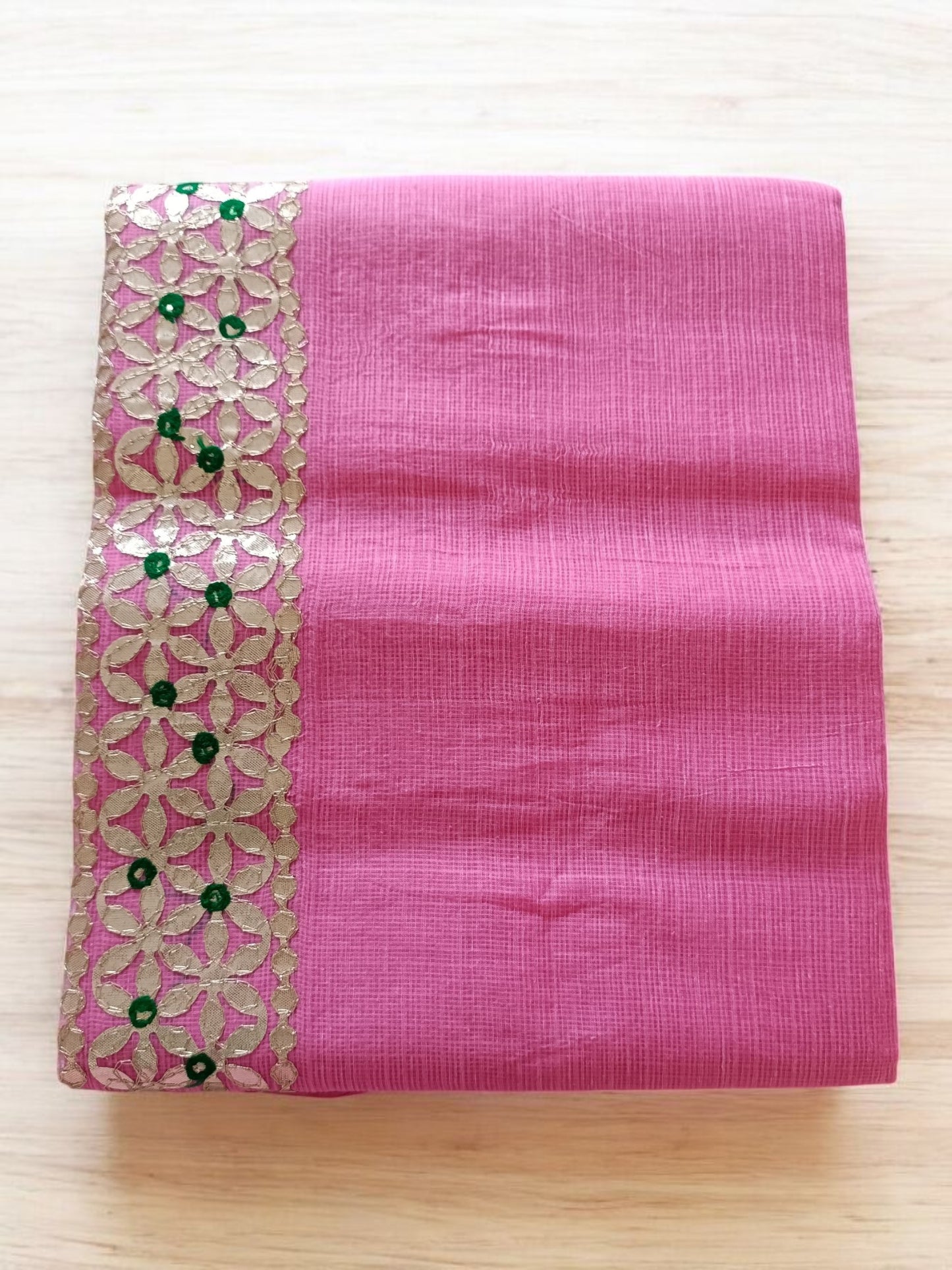 Kota Doria Sarees with Gota work