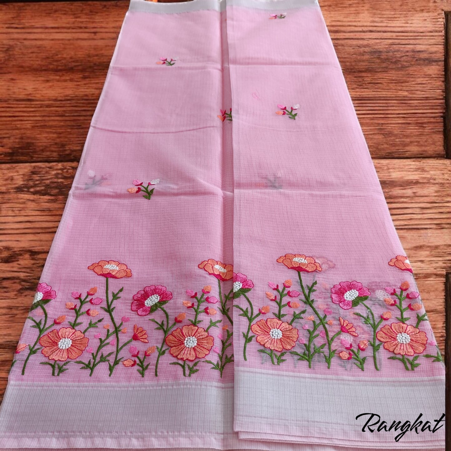 रोहिणी - Kota Doria Embroidery Saree - Saree | Tags: Kota Doria Embroidery