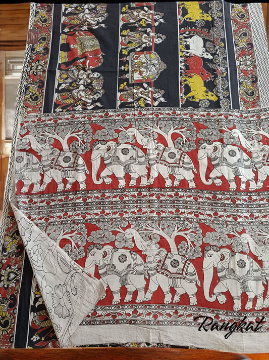 Handmade Kalamkari Mul Cotton Sarees