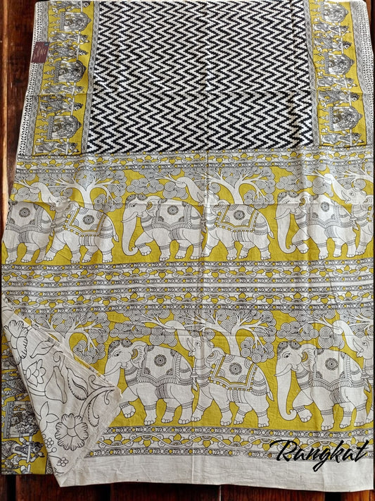 Handmade Kalamkari Mul Cotton Sarees