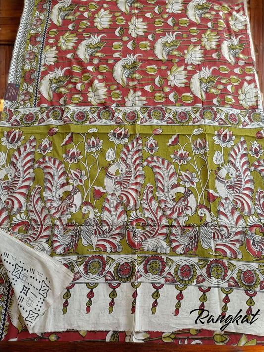 Handmade Kalamkari Mul Cotton Sarees