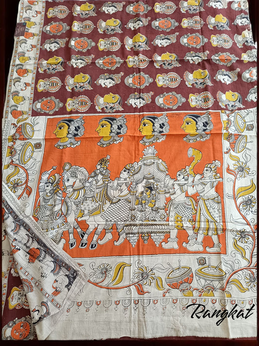 Handmade Kalamkari Mul Cotton Sarees