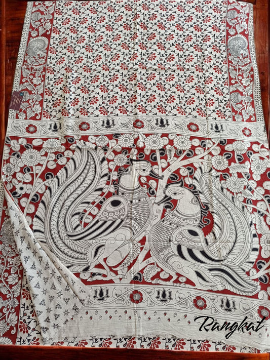 Handmade Kalamkari Mul Cotton Sarees