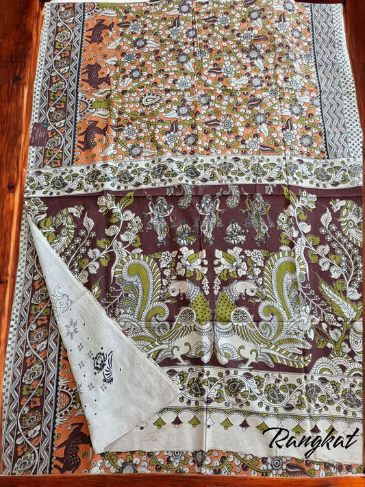 Handmade Kalamkari Mul Cotton Sarees