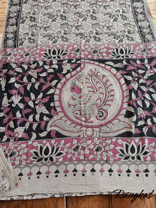 Handmade Kalamkari Mul Cotton Sarees